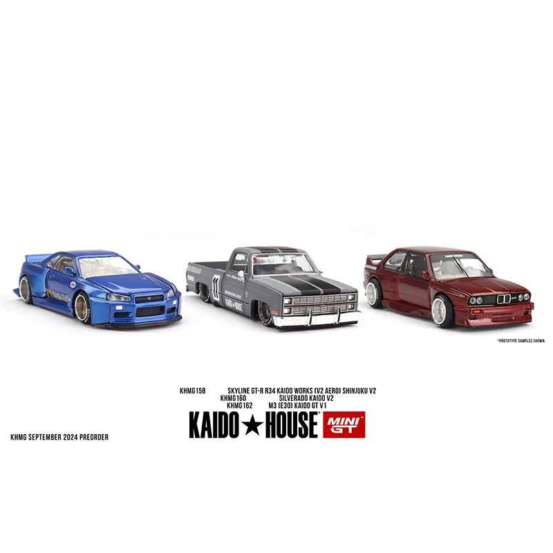 PreSale Kaido House MINIGT 1:64 M3 E30 GTR R34 Carbon 510 NSX CIVIC Wagon 240Z Silverado Diecast Car Model Toys Monthly Updates 3