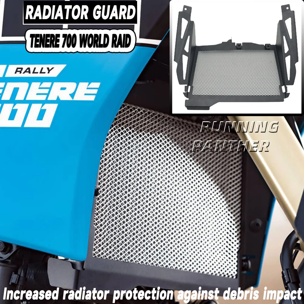 Motorcycle Accessories Black Radiator Guard Cover For Yamaha Tenere700 Tenere 700 World Raid T7