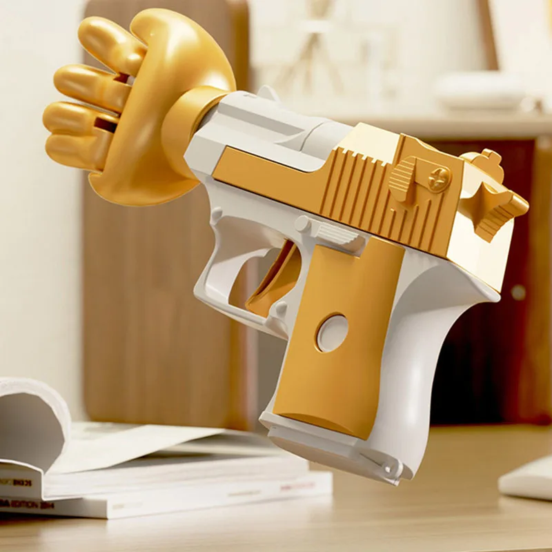 Scissor Stone Cloth Gun Stress Relief Fair Guessing Fist Gun Toys Parent-Child Interaction Children Party Game Props 5
