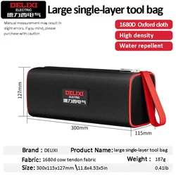 DELIXI ELECTRIC Durable Oxford Cloth Tool Bag for Professional and Home Use (Large monolayer)
