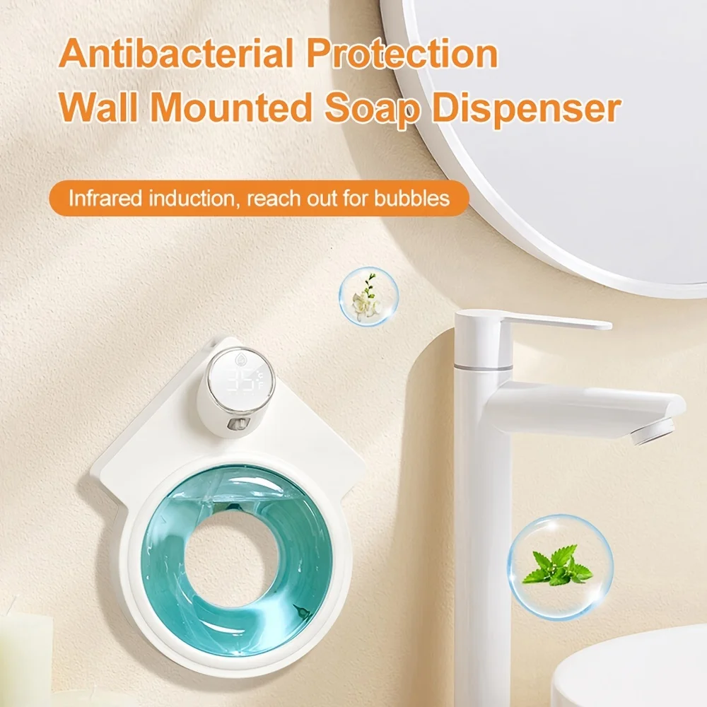 

1pc Automatic Foaming Soap Dispenser, Touchless Soap Dispenser, 280ml/10oz Hands-Free Infrared Motion Sensor Countertop