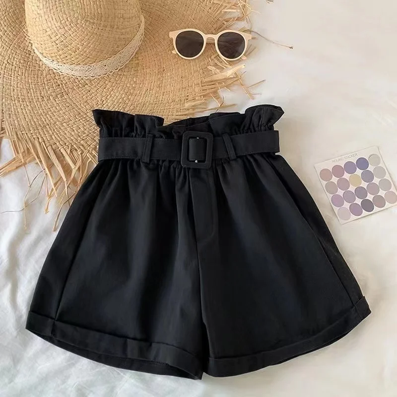 Girls' Shorts Summer Thin Style Girls' Half Skirt Pants Children's Summer Clothing pants Wide Legs for Outer Wear