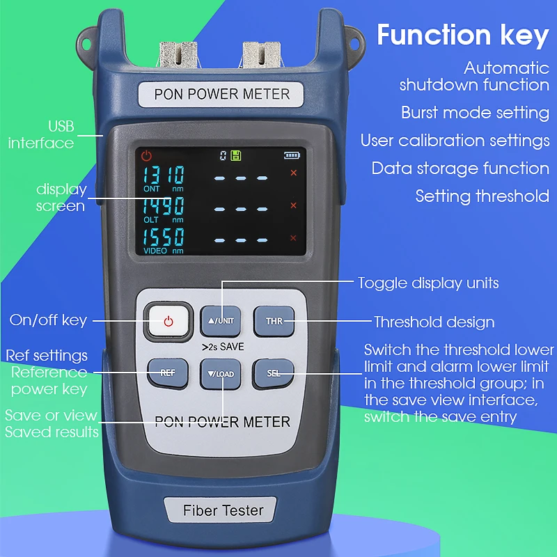 COMPTYCO AUA-350A/U APC/UPC port(optional) Fiber Optical PON Power Meter FTTX/ONT/OLT 1310/1490/1550nm
