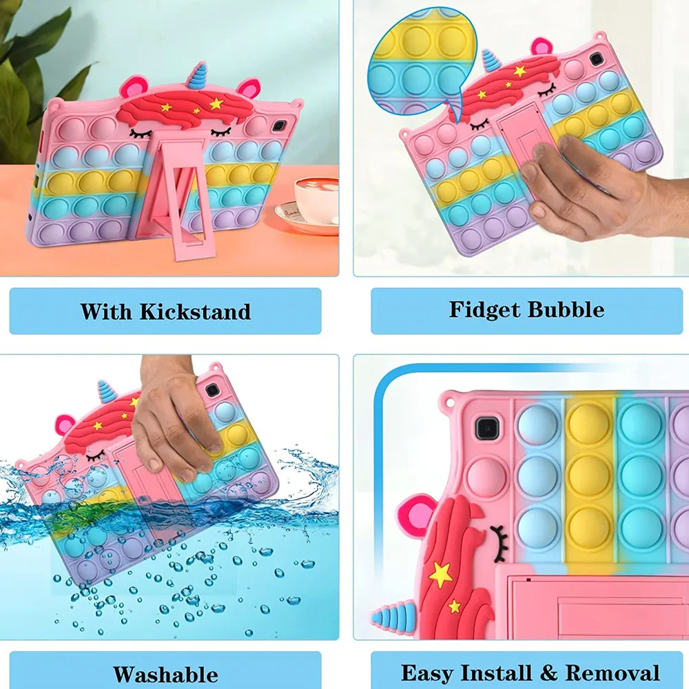 Capa para Tablet Infantil para Samsung Galaxy Tab a7 10.4 T505 a 10.1 T510 a7 Lite 8.7 T220 8.0 T290 s6 Lite s6 P610 a8 10.5 X200 - Imagem 2