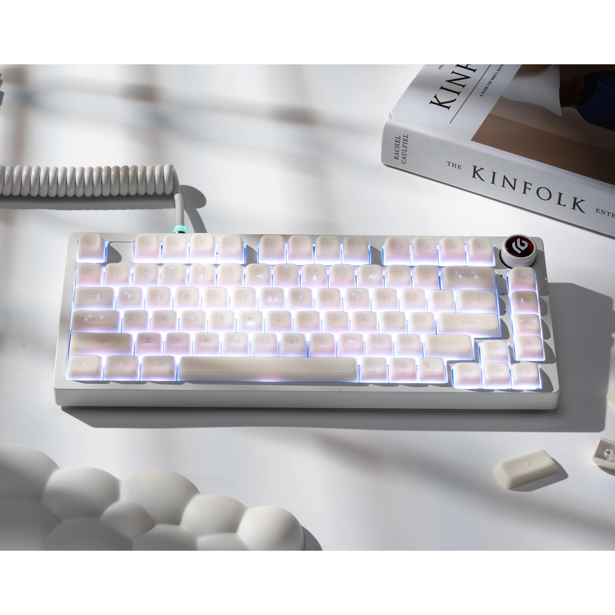 XVX White Jade Keycaps for Mechanical Keyboards Double Shot pbt