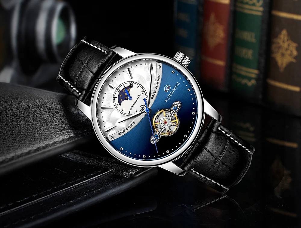 Forsining 339L Neue Luxus Männlichen Mechanische Armbanduhren Leben Wasserdicht Automatische Bewegung Uhren Leder Uhr Für Männer Uhr_voghion.com