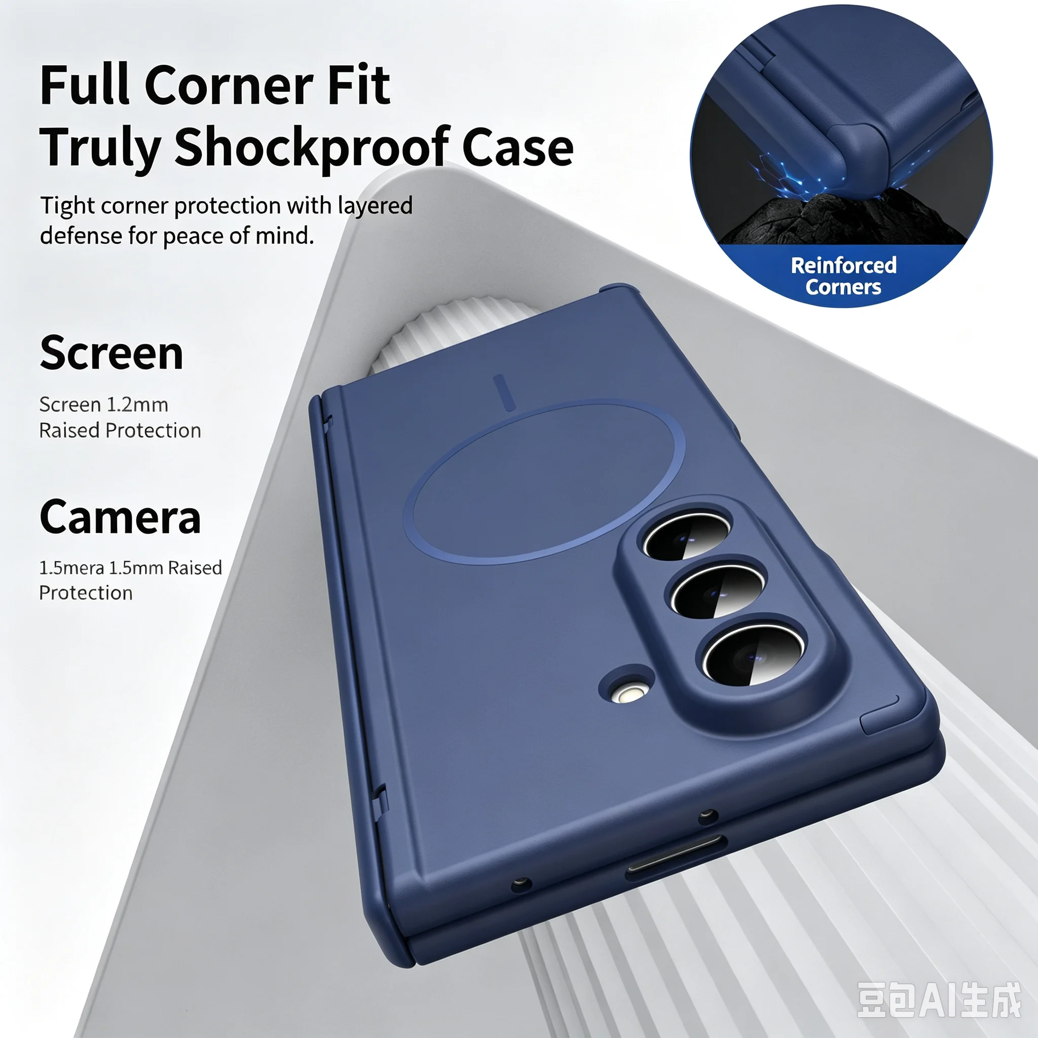 Premium Ultra Thin Magnetic Ring Protective Case with Full Hinge Protection