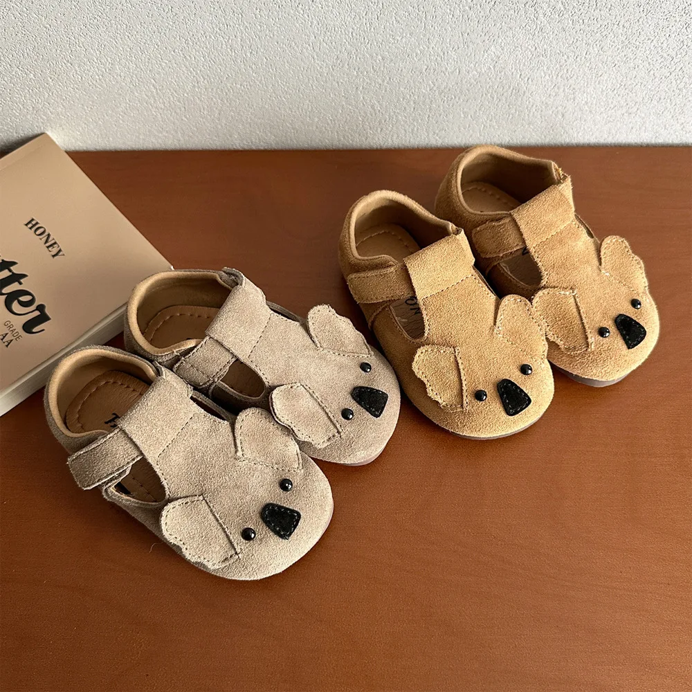 Spring Edition Children's Genuine Leather Shoes Cartoon Baby Soft soled Sneakers for Boys and Girls 1-3 Years Old Baby Shoe