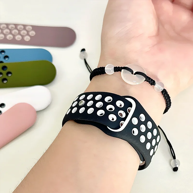 Breathable Soft Silicone Adjustable Sport Wristband Bracelet
