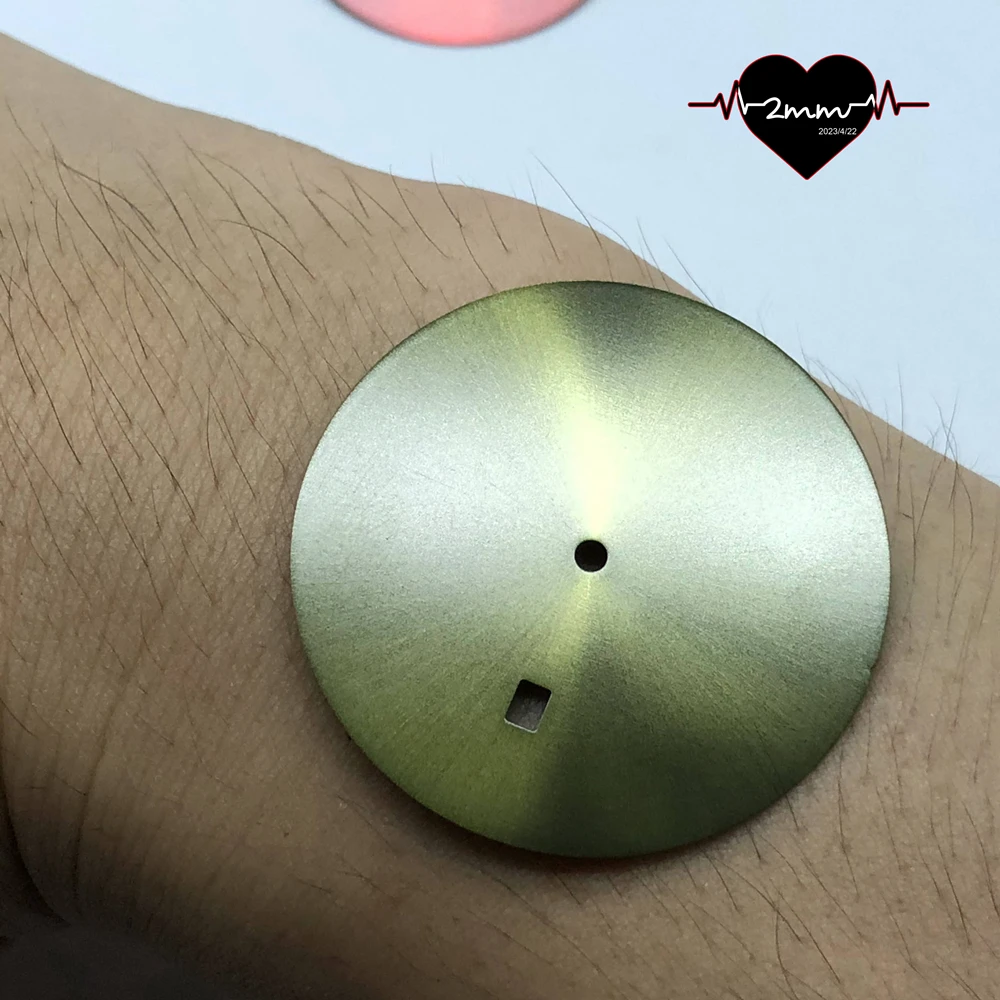 Blank Watch Dial 37mm sunburst Red Green Watch Face for ETA 2824 Movement date 6H