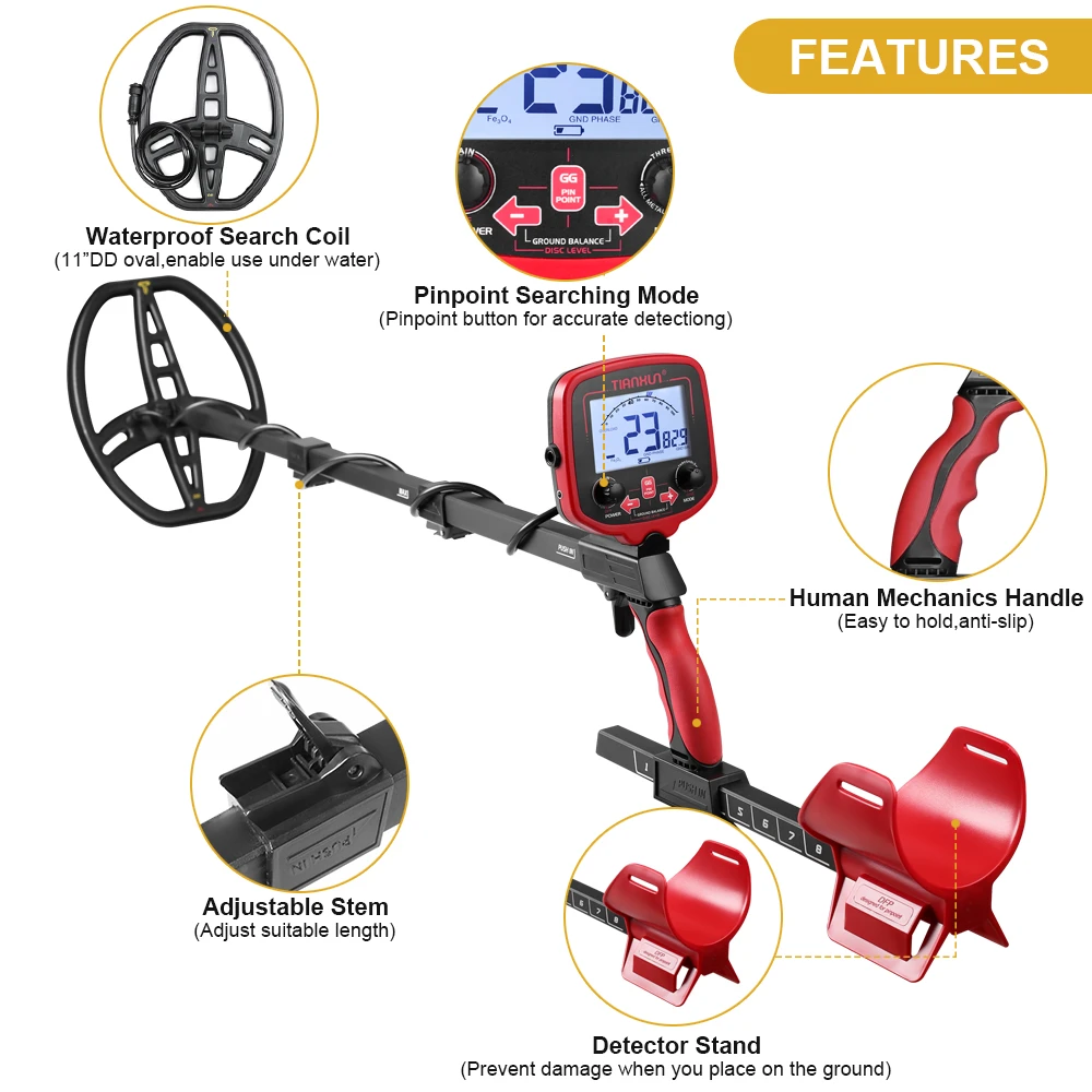 Metal Detector TX 850L Gold Metal Detector High Performance Underground