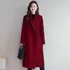 Plus Size Women's Mid-Length Woolen Coat Slim Fit Woolen Tweed Coat for Middle-Aged And Elderly Autumn Winter Seasonal Fashio...