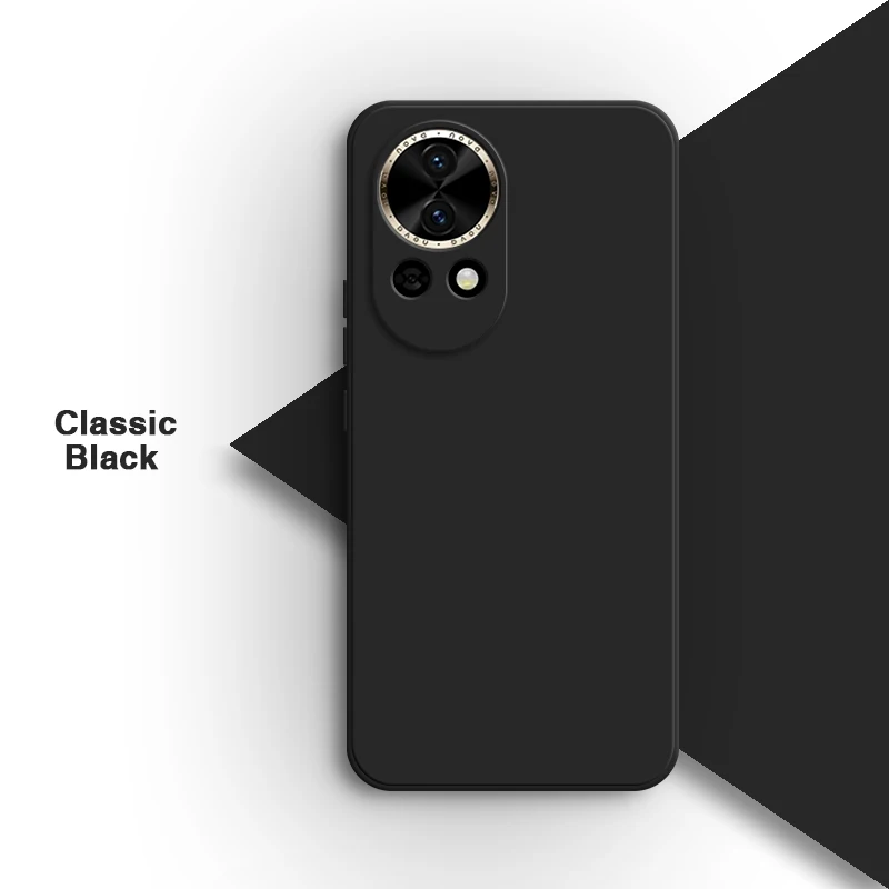 Premium Liquid Silicone Shockproof Phone Case with Camera Protection - Solid Black