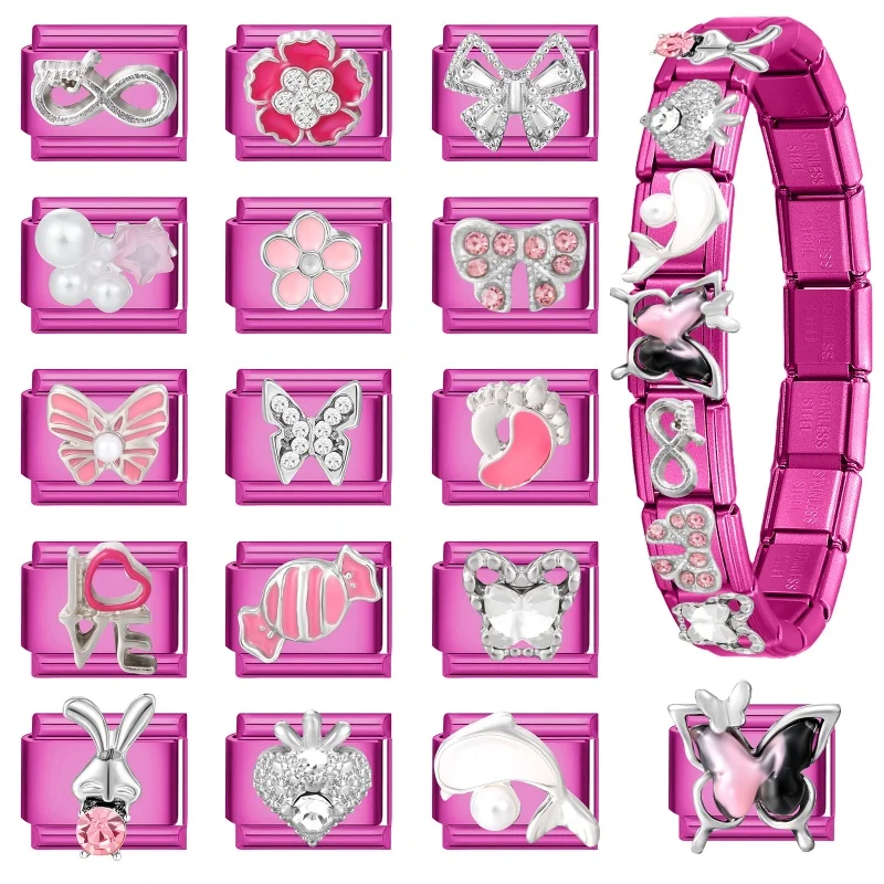 Jewelry 3D Italian Fit 9mm Stainless Steel Women
