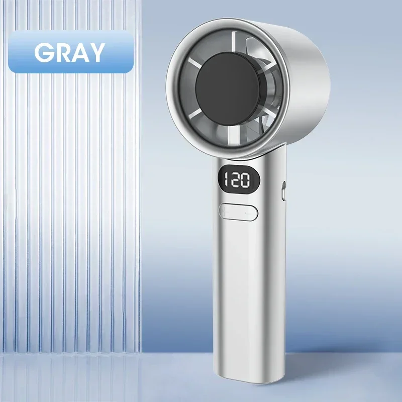 120 مروحة سطح مكتب عالية السرعة قابلة للتعديل المحمولة المحمولة Turbofan USB قابلة للشحن مروحة مكتب صغيرة عمر البطارية طويل جدًا