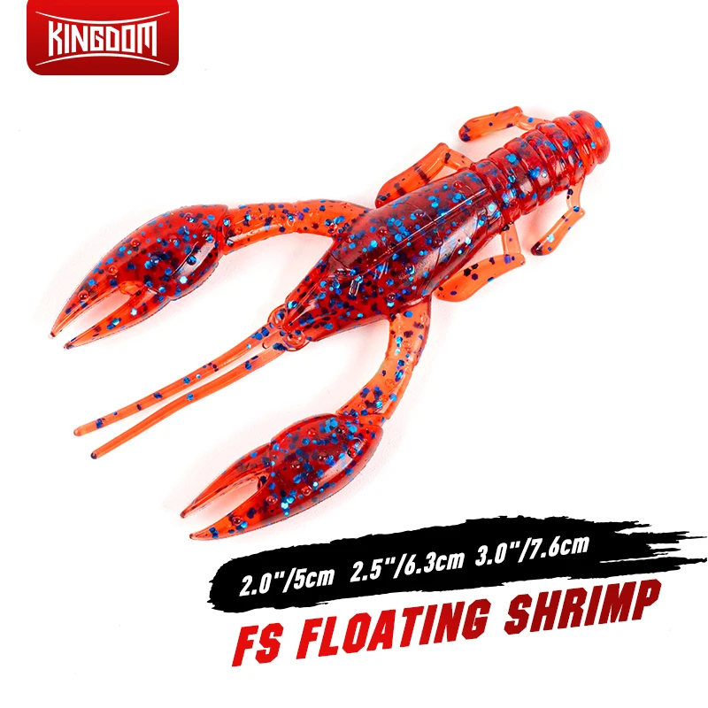 

Kingdom Soft Lure 7/8/9/Pcs Ned Rig Floating Shrimp Lures Jig Wobbler Baits Worm Soft Bait Swimbait Fishing Tackle Cold Water