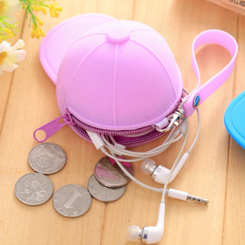 Fashion Cap Candy Color Silicone Coin Purse Kids Gift Cartoon Trendy Mini Bag Lady Change Purse Women Wallets Kids Purses