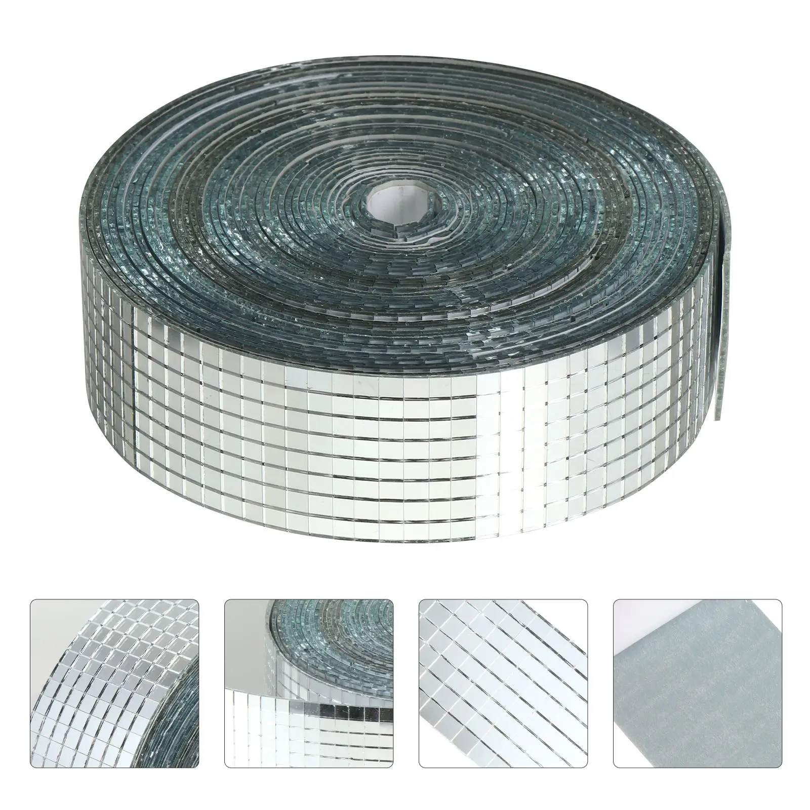 Mosaico Specchio Piastrelle Adesivi Piastrelle Adesivo Da Parete Quadrato Bastone Mini Bordo 3D Autoadesivo Backsplash Cucina Specchi Da Discoteca