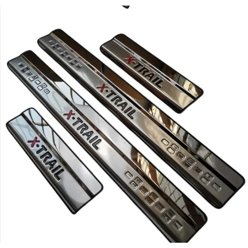 Stainless Steel Door Sill Scuff Plate for 2014-2019 Nissan X-Trail X Trail XTrail T32 Welcome Pedal Trim Car Styling Accessories