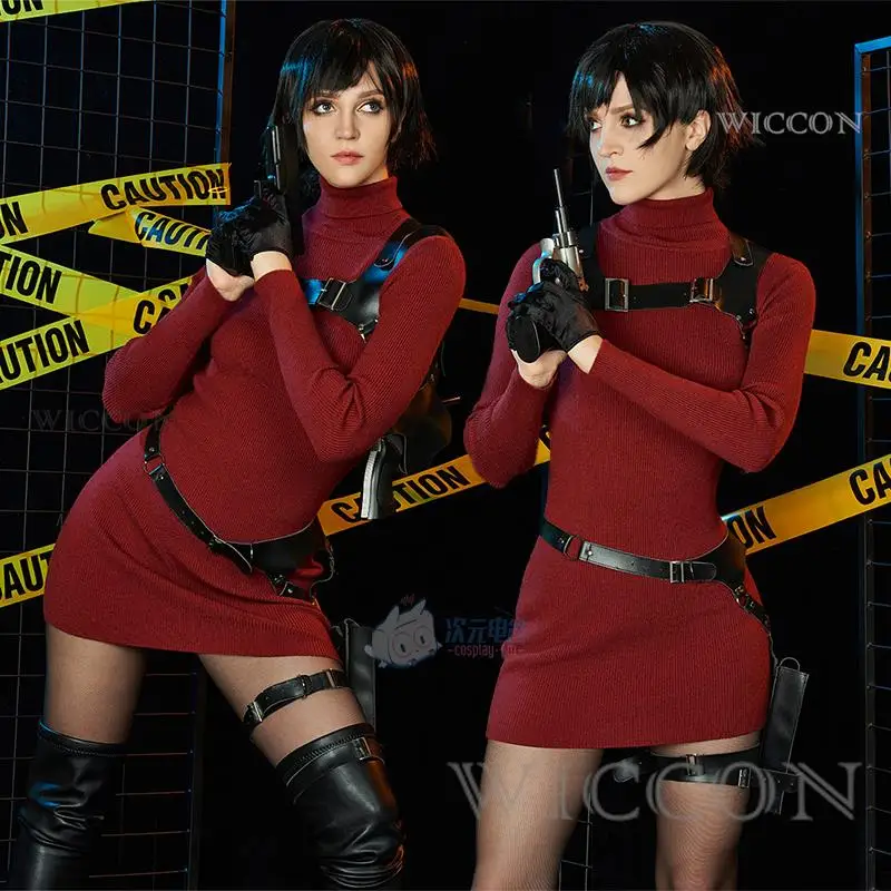 

Женский костюм для ролевых игр Ada Wong, искусственные костюмы из искусственной ткани для ролевых игр