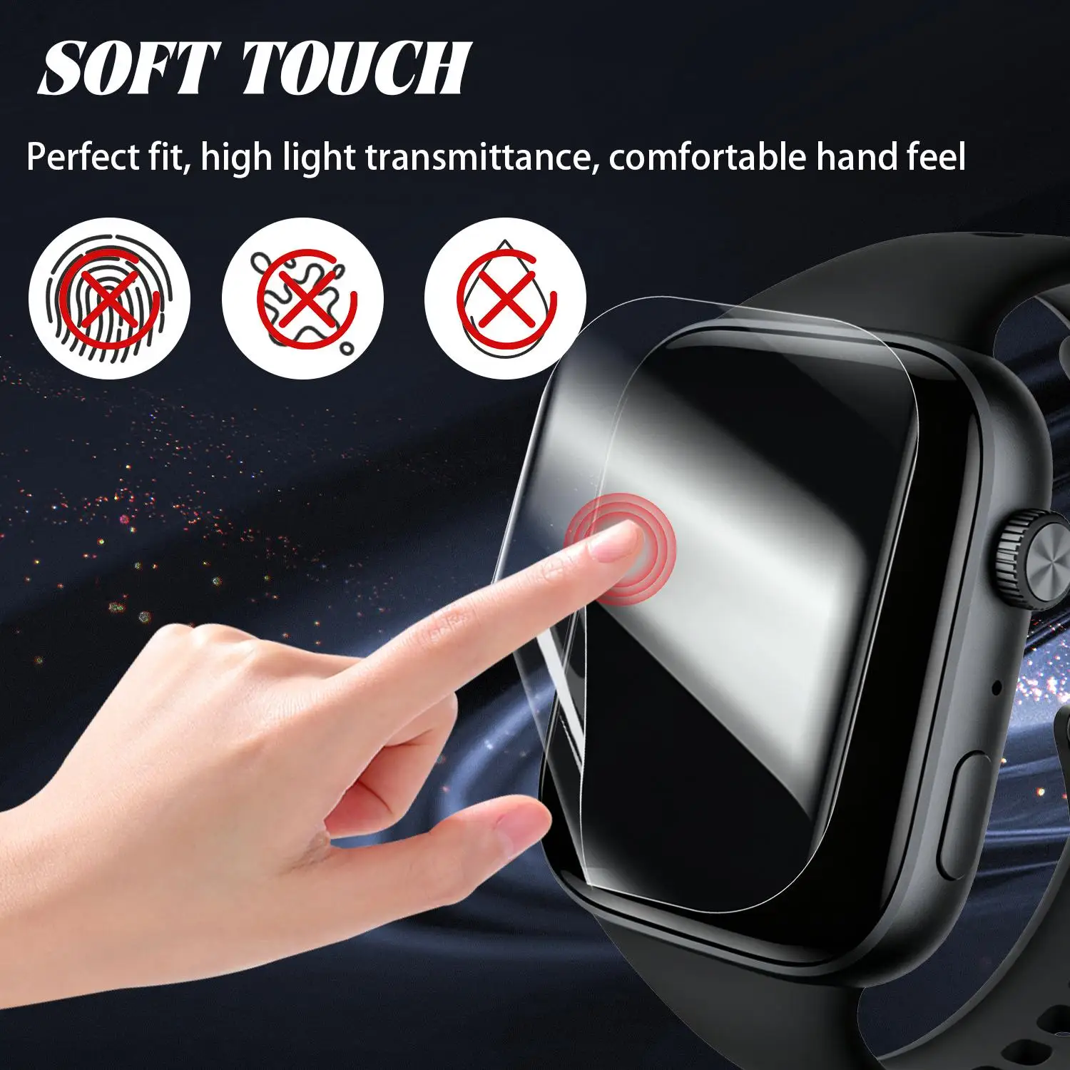 3D Curved Screen Protectors - HD Clear Flexible PMMA Smartwatch Films