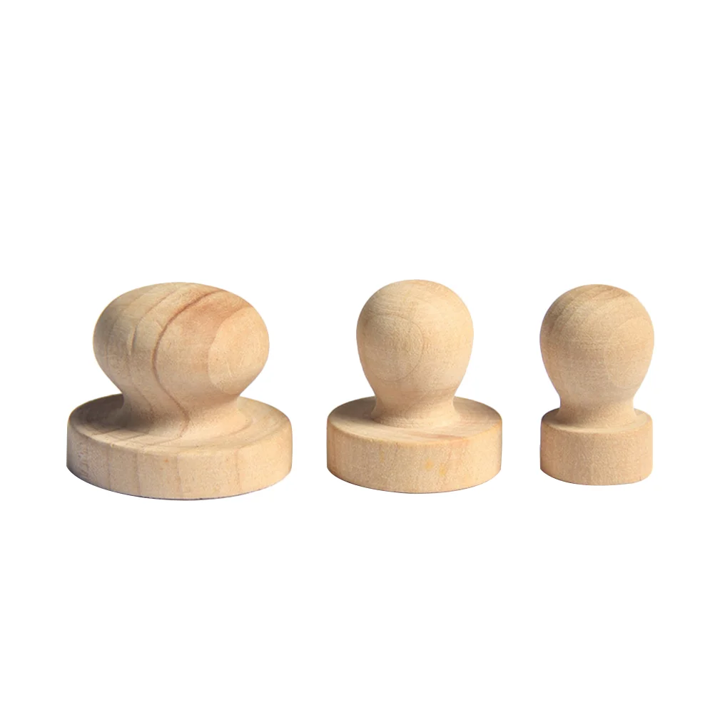 Stamp Wooden Round Handle DIY Stamp For Diy Handleing Craft Diary Solid Wood Round Handle Seal