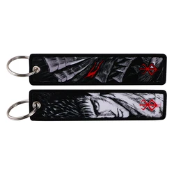 Japanese Anime Embroidered Keychain Pendant for Women - Keyring & Backpack Accessory (1)