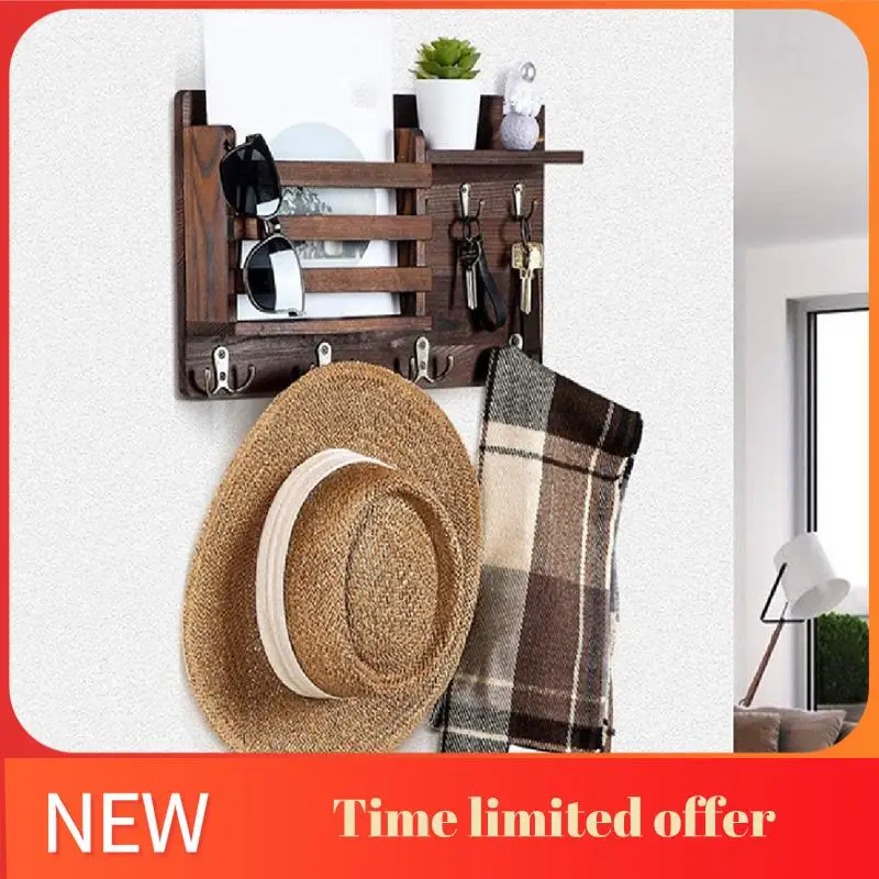 Key And Mail Holder For Wall Mail Organizer Wall Mount With Hooks Easy Installation Key Rack For Entryway And Homedecora Durable
