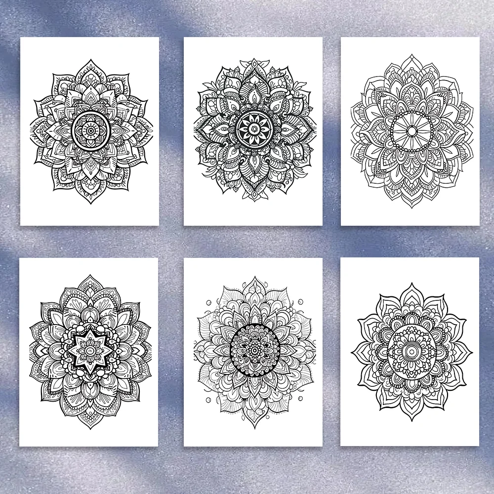 1pc, Mandala Coloring Book, Teenagers Coloring Book, 30 Different Patterns, 100gsm Thick Paper, Stress Relief, Birthday Gift 6