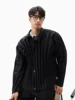 Miyake Pleated Men's Clothes Designer Style Zipper Button Pleated Stand Collar Jacket 2