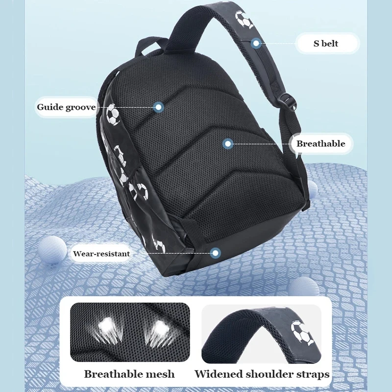 Lightweight Backpack For Boy Sport Schoolbag 1-3 Grade Backpack Large Boy Football Schoolbag Waterproof Boy Backpack 5