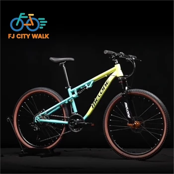 FJ High Carbon Steel Soft Tail Dual Shock Absorption Variable Speed Mountain Bike Off-road Variable Speed Downhill Mountain Bike 1