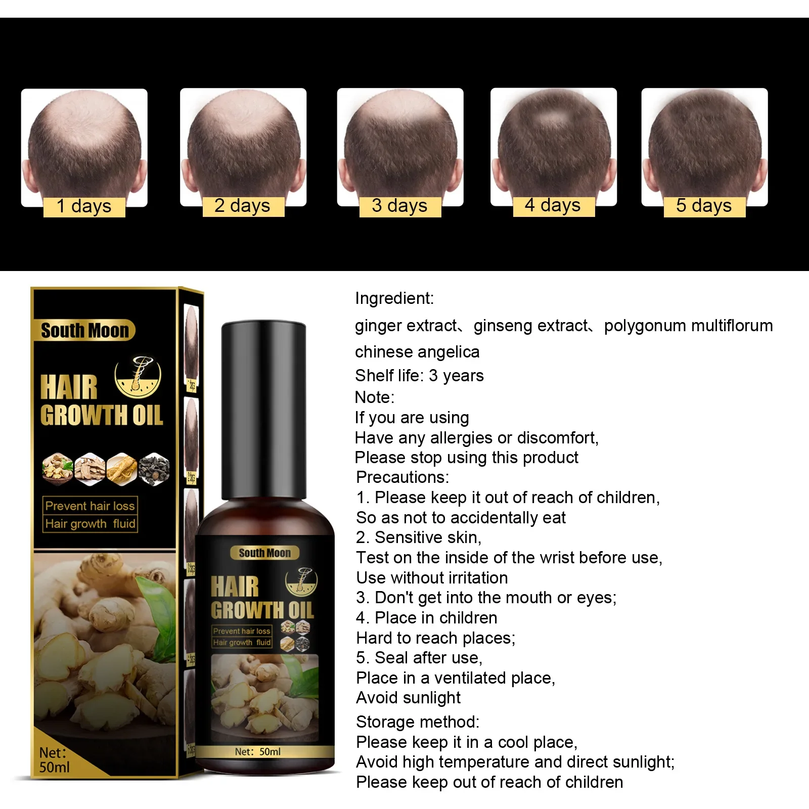 Description Picture 5 of itemFor solving baldness, Anti hair loss spray anti hair loss hair nutrition growth agent essence promotes hair growth