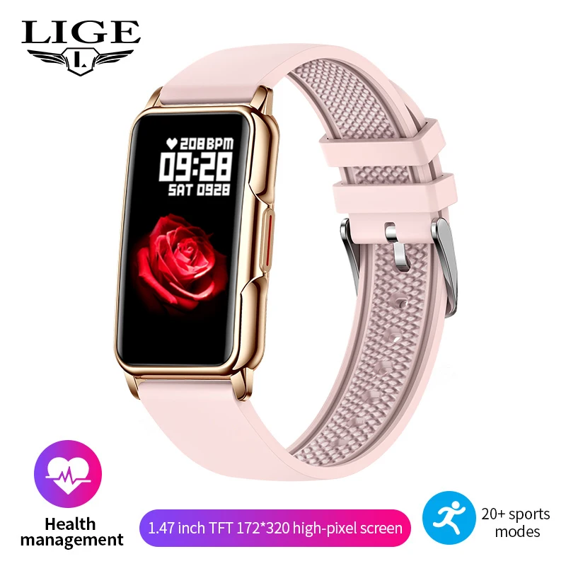 Elegant Women's Smartwatch with Full Touch Display – Waterproof Fitness and Bluetooth Call Features