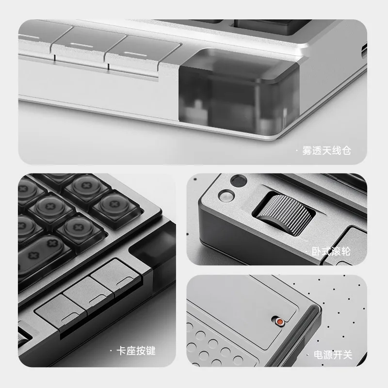 LUMINKEY NOVA KINE 숫자 키패드 미니 기계식 키보드 무선 트라이 모드 CNC 케이싱 핫스왑 가능 디자이너 키보드 사무실용