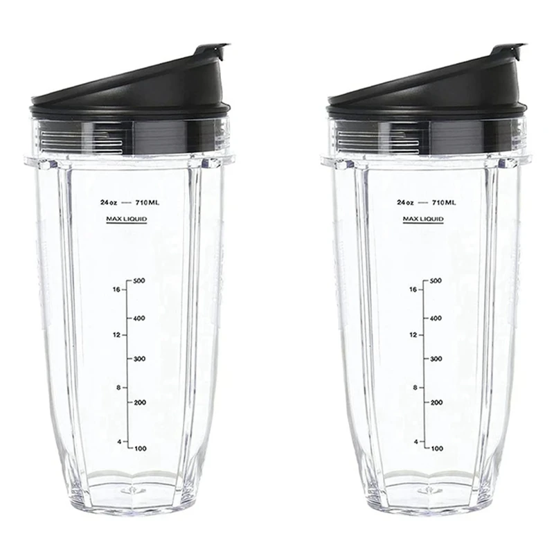 

Hot 2X Blender Cup Replacement For Nutri Ninja Blender Cup, Blender Replacement Parts, Blender Parts (24 Oz/710 Ml)