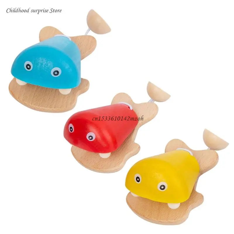 

Wooden Rattle Castanet Pounding Toy Baby Tummy for Time Musical Toy Castanet Instrument with Lovely Sound Newborn for Dropship