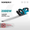 YOFIDRA 2000W Electric Hedge Trimmer Cordless Trimmer Pruning Saw Lawn Mower Garden Weeding Tools For Makita 18V Battery 1
