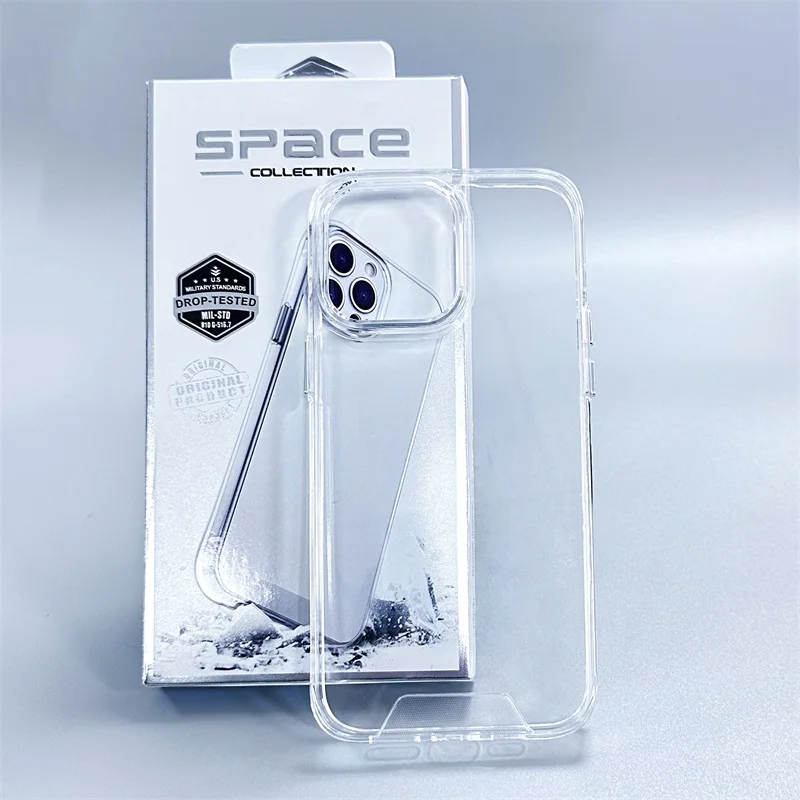 Premium Acrylic Crystal Clear Shockproof Protective Case with Hard Back and TPU Bumper