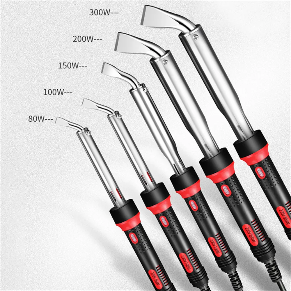 220V 전기 납땜 인두 고전력 80W 100W 150W 200W 300W 외부 가열 전기 용접 펜 유형 표시 등