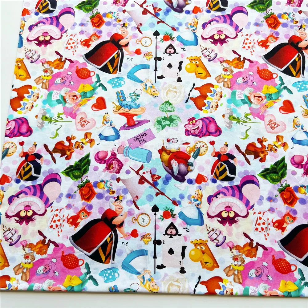 

Disney Characters Assemble Cotton Fabric By The Yard,Sew Children Clothes Dress Fabric,DIY Quilt Needlework Material