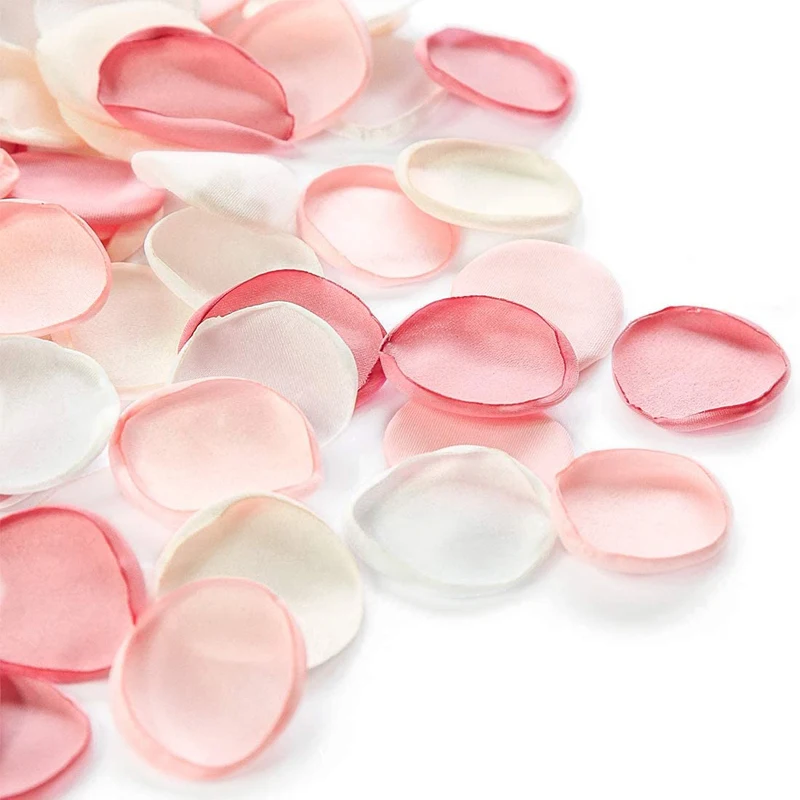 Coral Pink Rose Petals for Wedding Handmade Silk Flowers Marriage Decoration Valentines Day Artificial ca&ntilde;on petalos boda 100Pcs artificial rose petals