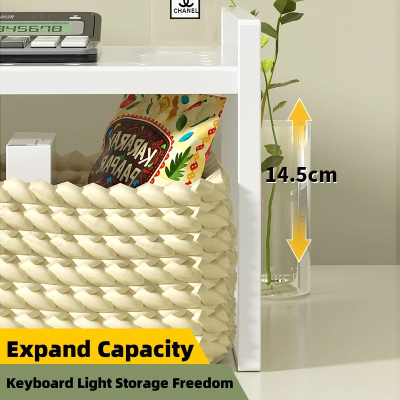 storage racks desktop shelf adjustable multilayer for desk book storage office