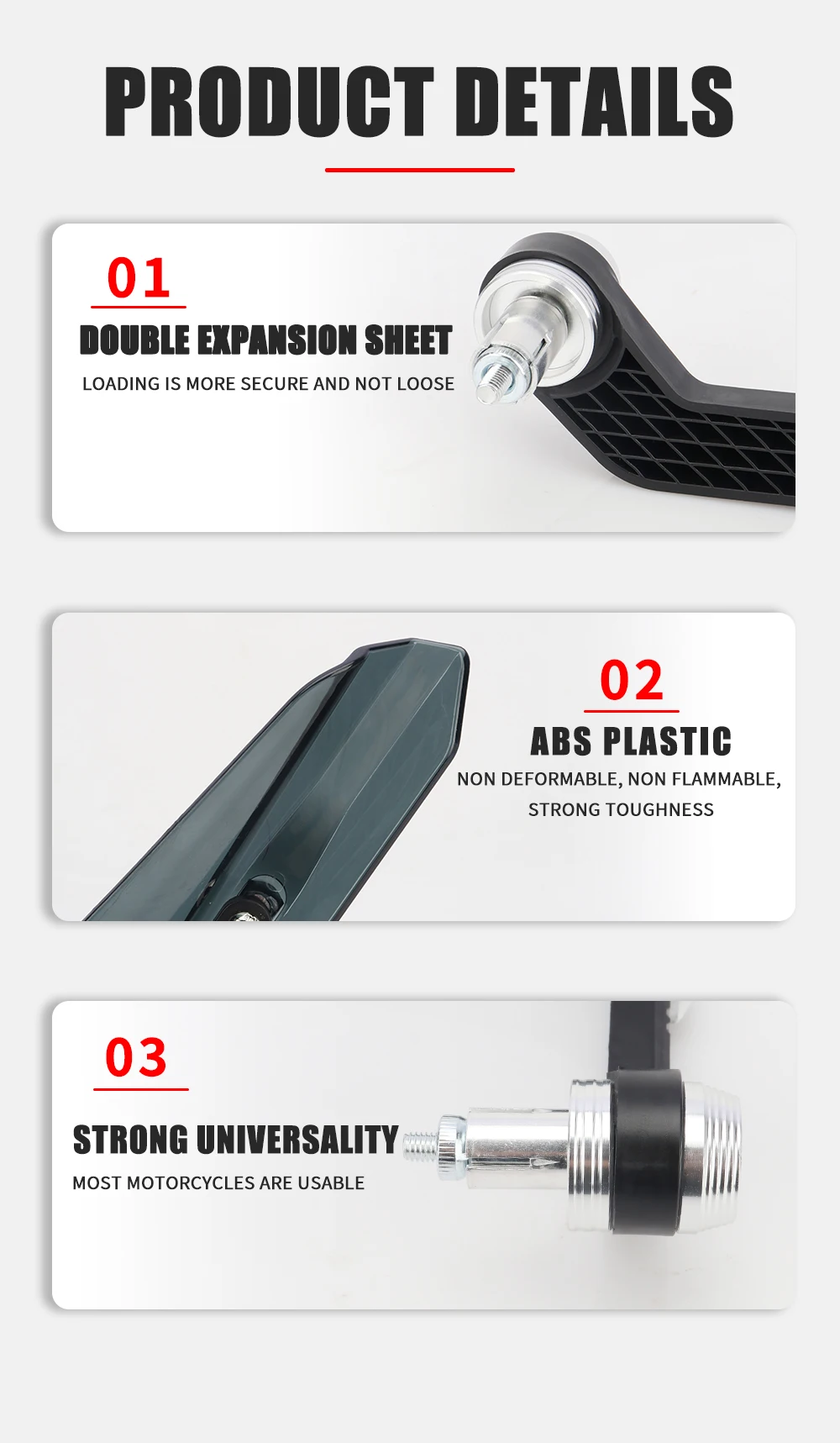 Motorrad Winddicht Handschutz Griff Schutz Grip Abdeckung Lenker Schutz für HONDA Yamaha Dirt Bike Motorrad – Detail 6