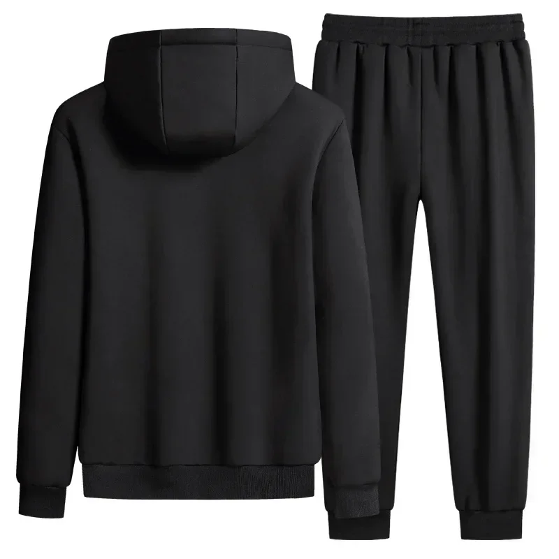 Plus Size 9xl Winter Men Sweat Suits Fleece Sportwear Suit Zipper Jacket+pants Warm Sports Sets Oversized Thick Hoodie Tracksuit 5