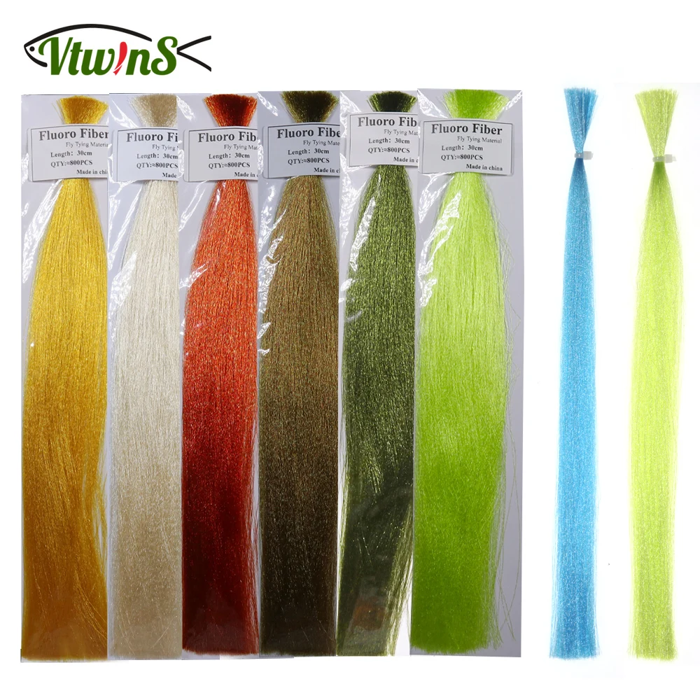 

Vtiwns Ultra Fine Flash Tinsel Synthetic Hair Fluoro Fibre Fly Fishing Lure Tying Material for Salmon Saltwater Streamers Pesca