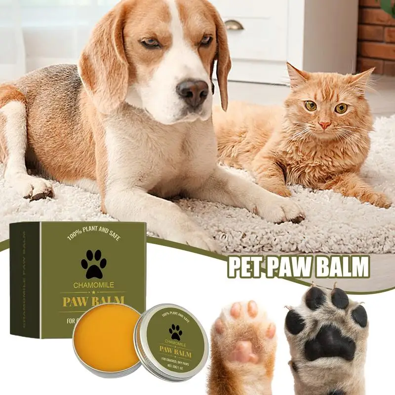 Paw Soother Balm Cream Butter For Cat 30g Dogs Paw Protectors Pad Lotion Licksafe Moisturizing For Dog Feet & Foot Pads