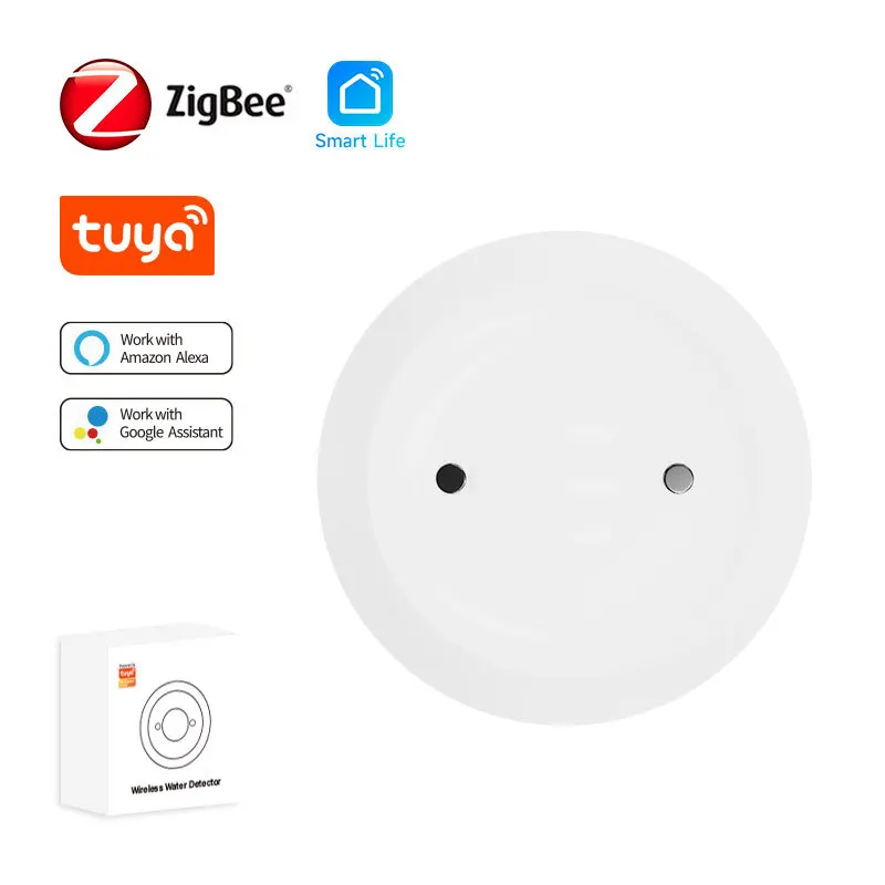 цена Zigbee датчик погружения в воду Tuya Smart Life датчик утечки воды связь Сигнализация приложение удаленный мониторинг детектор утечки воды