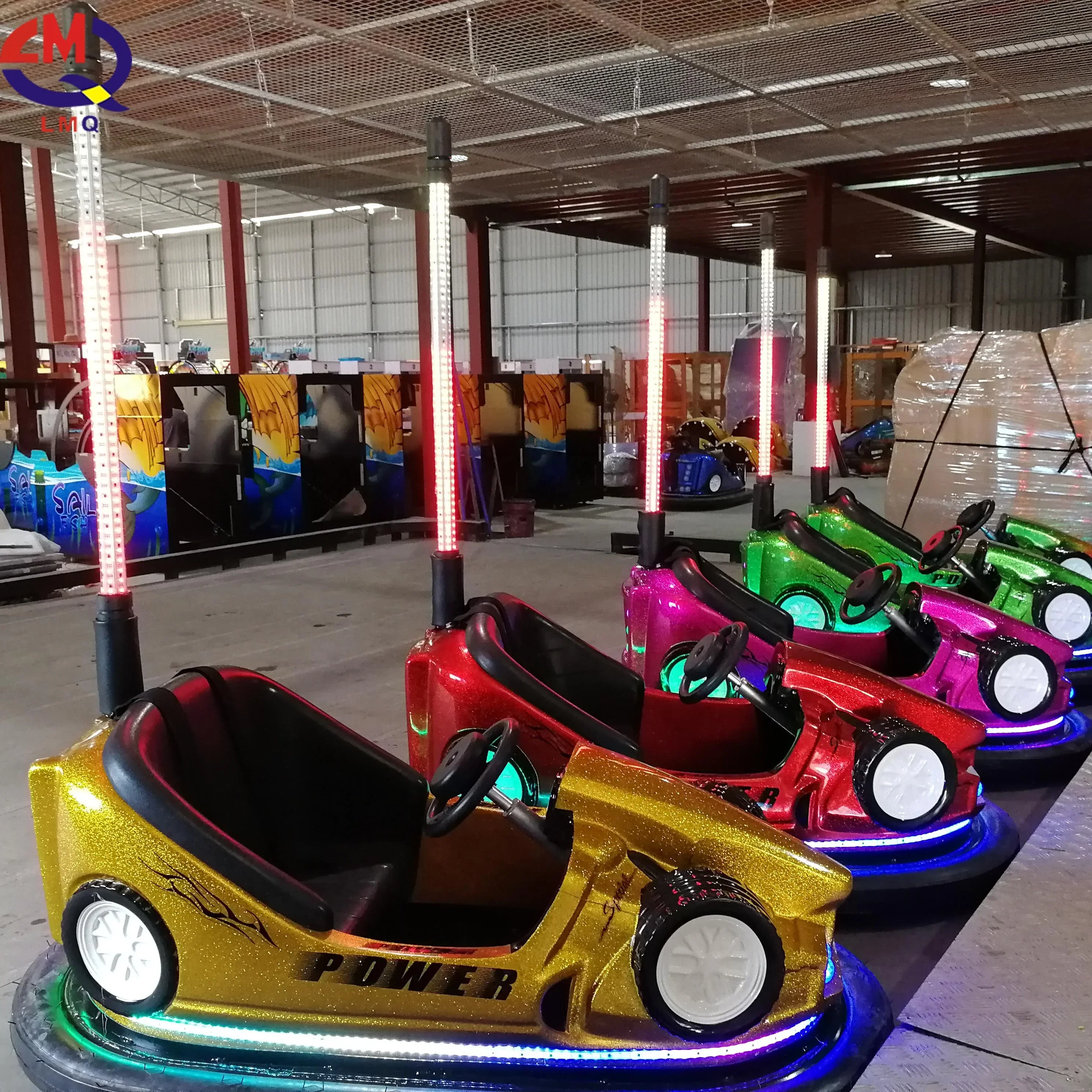Indoor and Outdoor Adults Kids Amusement Park Rides Electric Battery Operated Floor Bumper Car 3
