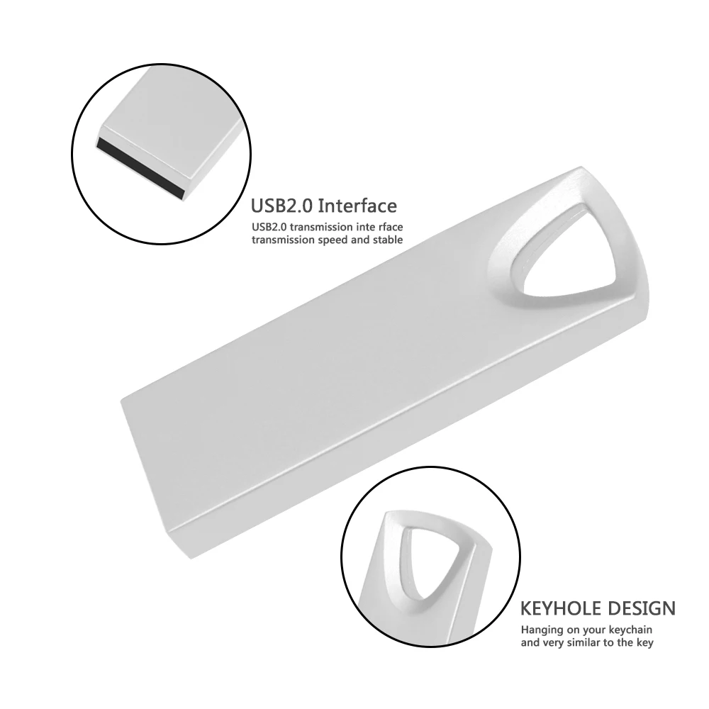 10/50/100개 도매가 금속 USB 2.0 플래시 드라이브 4GB 8GB USB 펜드라이브 64GB 메모리 스틱 무료 로고 선물 방수 U-디스크